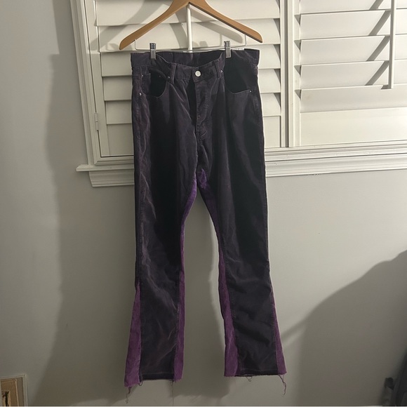 Men's MNMI B428 Purple Corduroy Pants - Picture 4 of 7